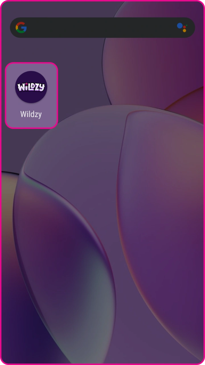 Launch the convenient Wildzy web app directly from your smartphone's home screen with a single tap.