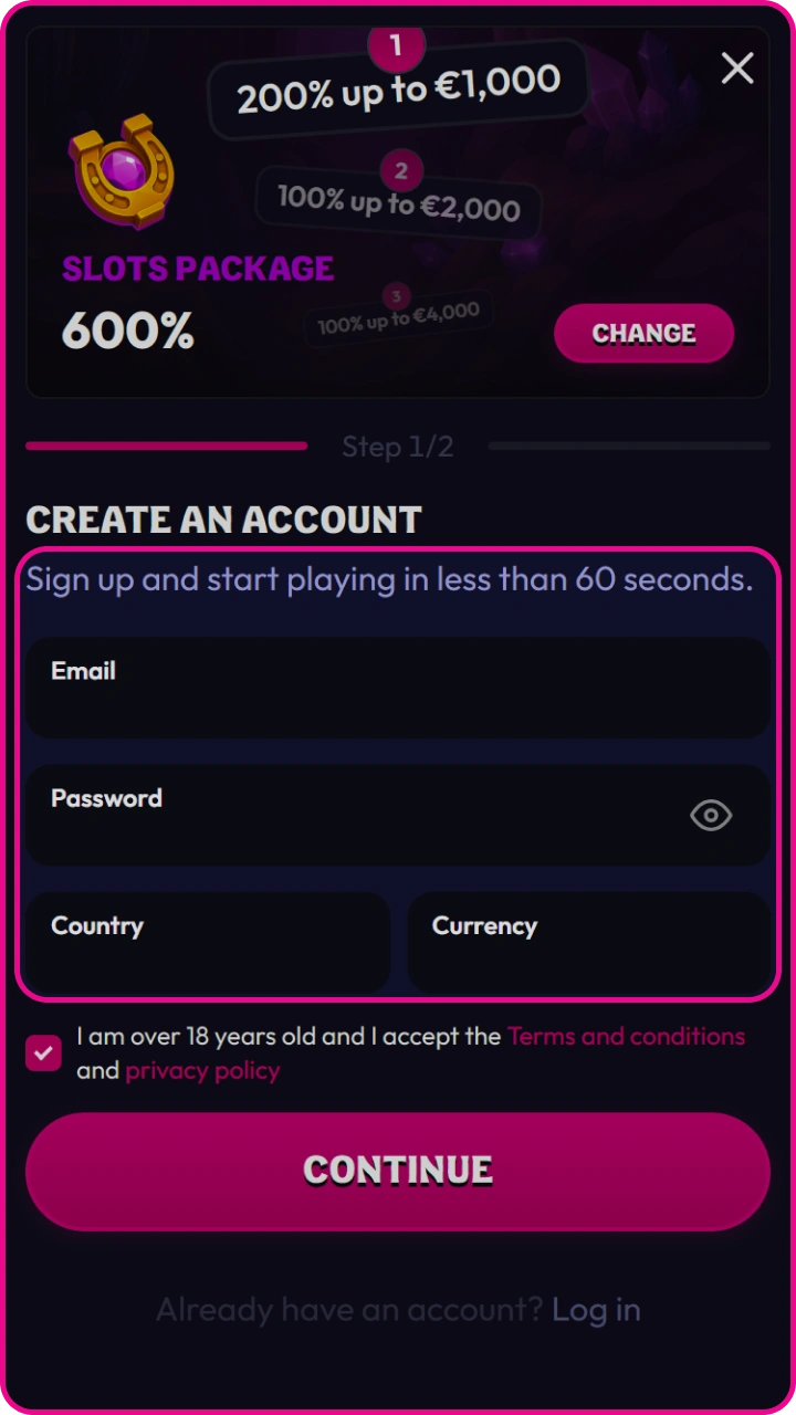 Fill in the basic registration details in the Wildzy app to receive exclusive welcome rewards.