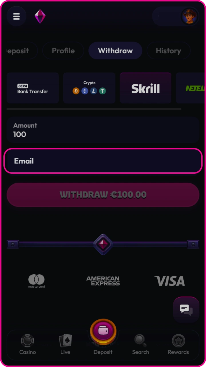 Confirm your email address to ensure the security of payouts on Wildzy.